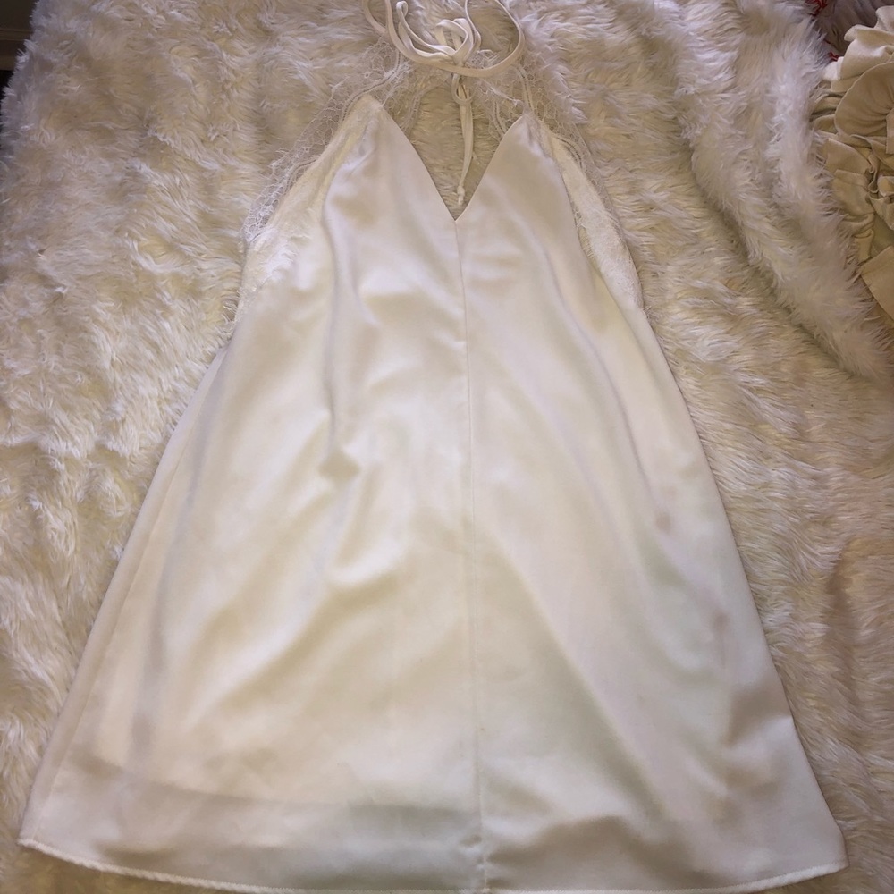 Fig Leaf white with lace dress size Small